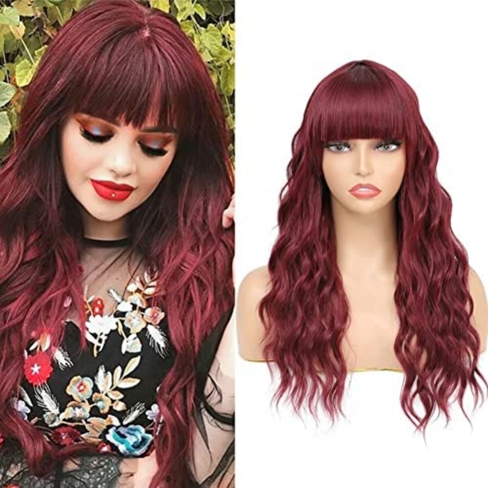 Burgundy Beauty Waves Full Wig
